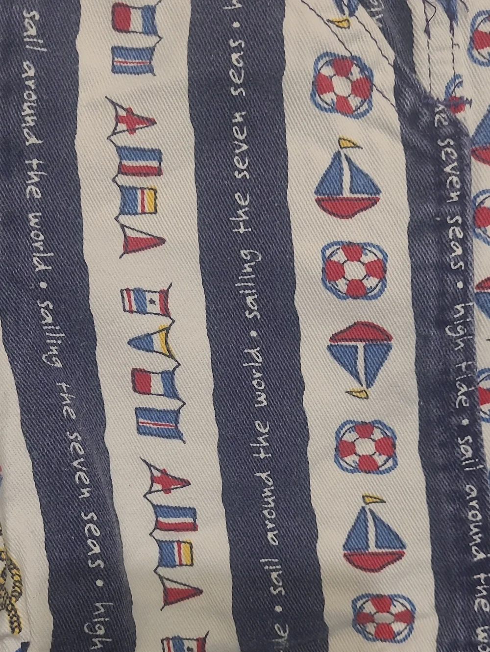 VINTAGE BABY OSHKOSH BGOSH NAUTICAL SAILOR THEME OVERALLS 18 MONTHS